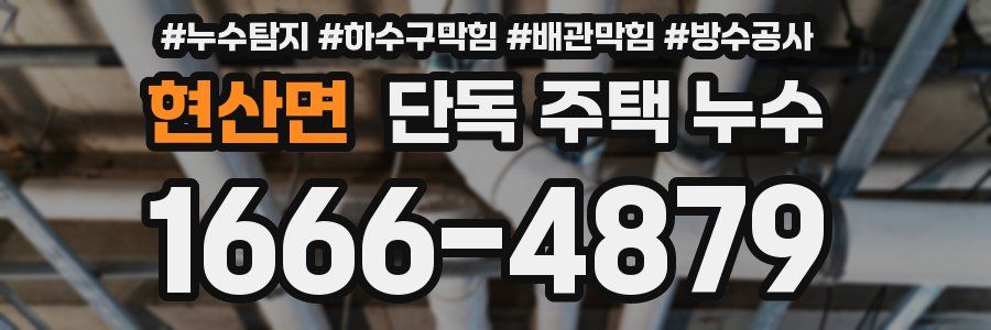 현산면 단독 주택 누수