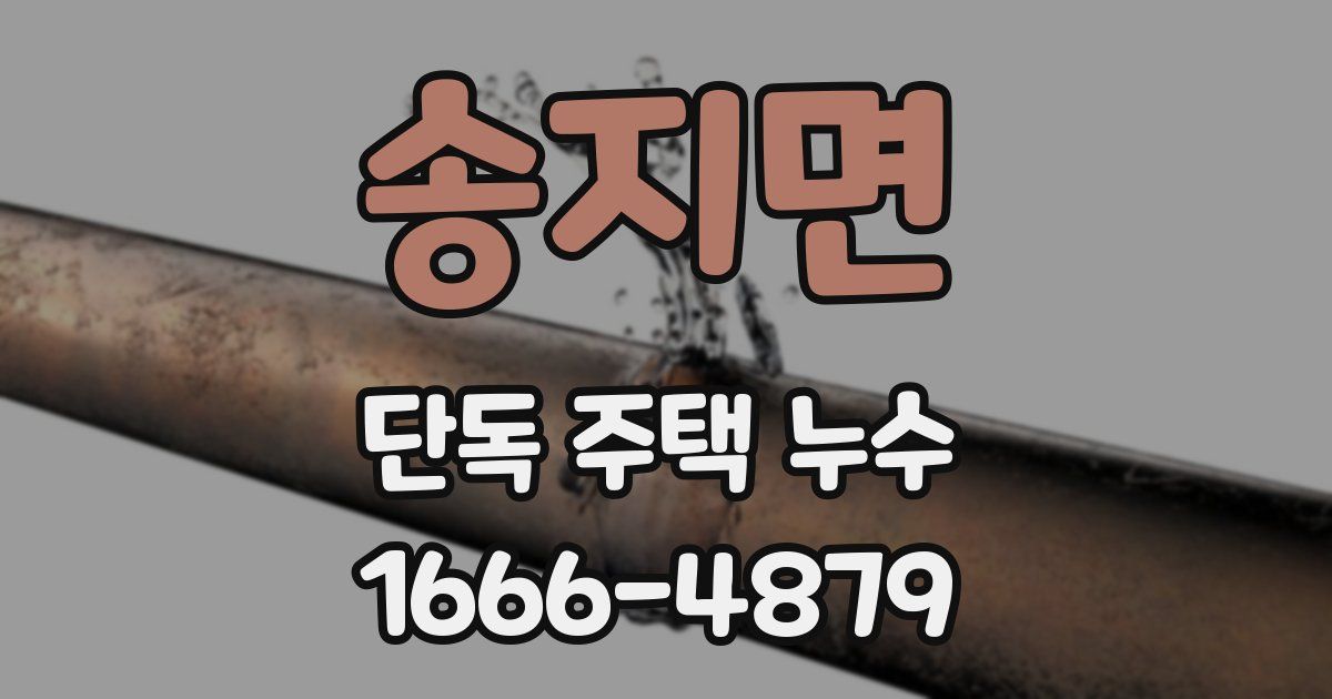 송지면 단독 주택 누수