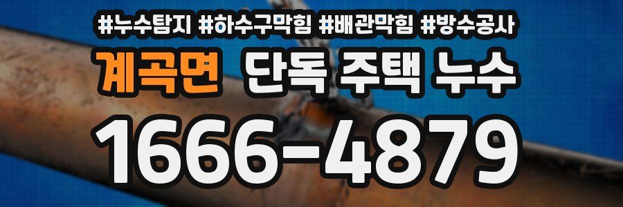 계곡면 단독 주택 누수