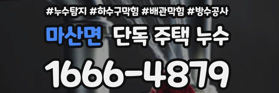 마산면 단독 주택 누수