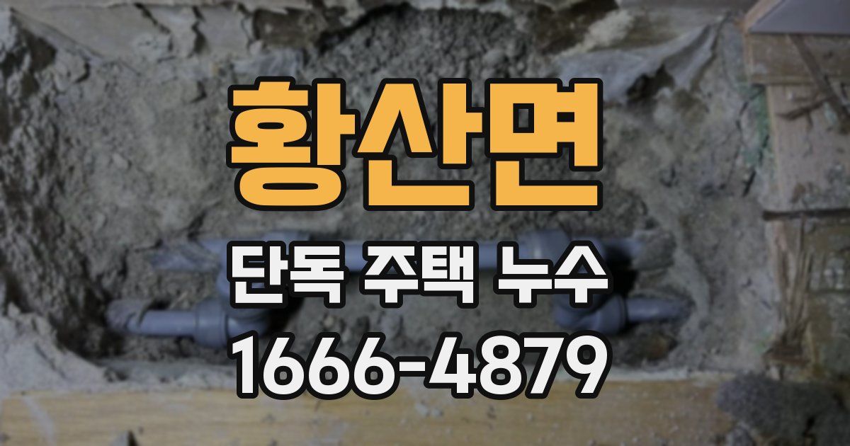 황산면 단독 주택 누수