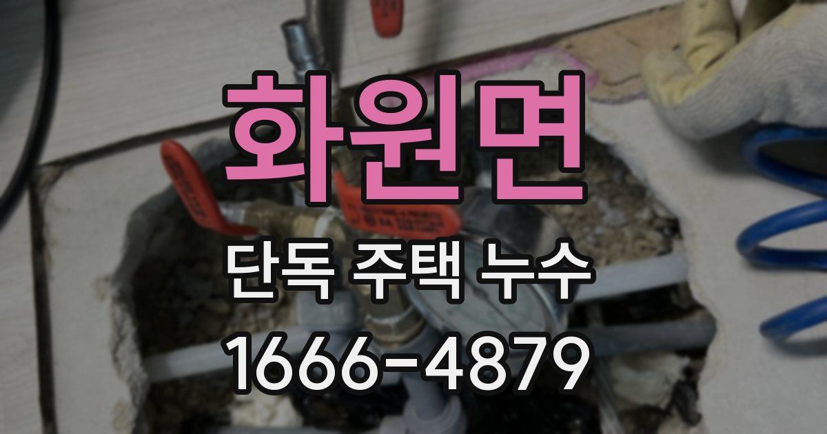 화원면 단독 주택 누수