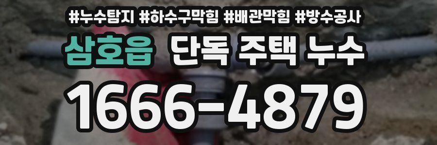 삼호읍 단독 주택 누수