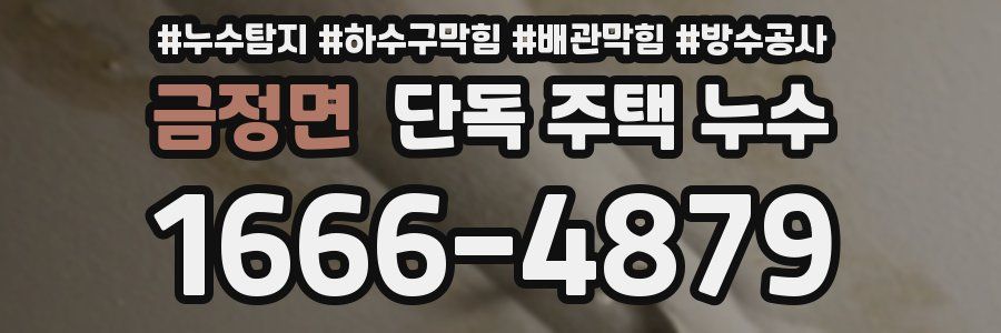 금정면 단독 주택 누수