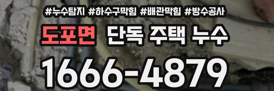 도포면 단독 주택 누수