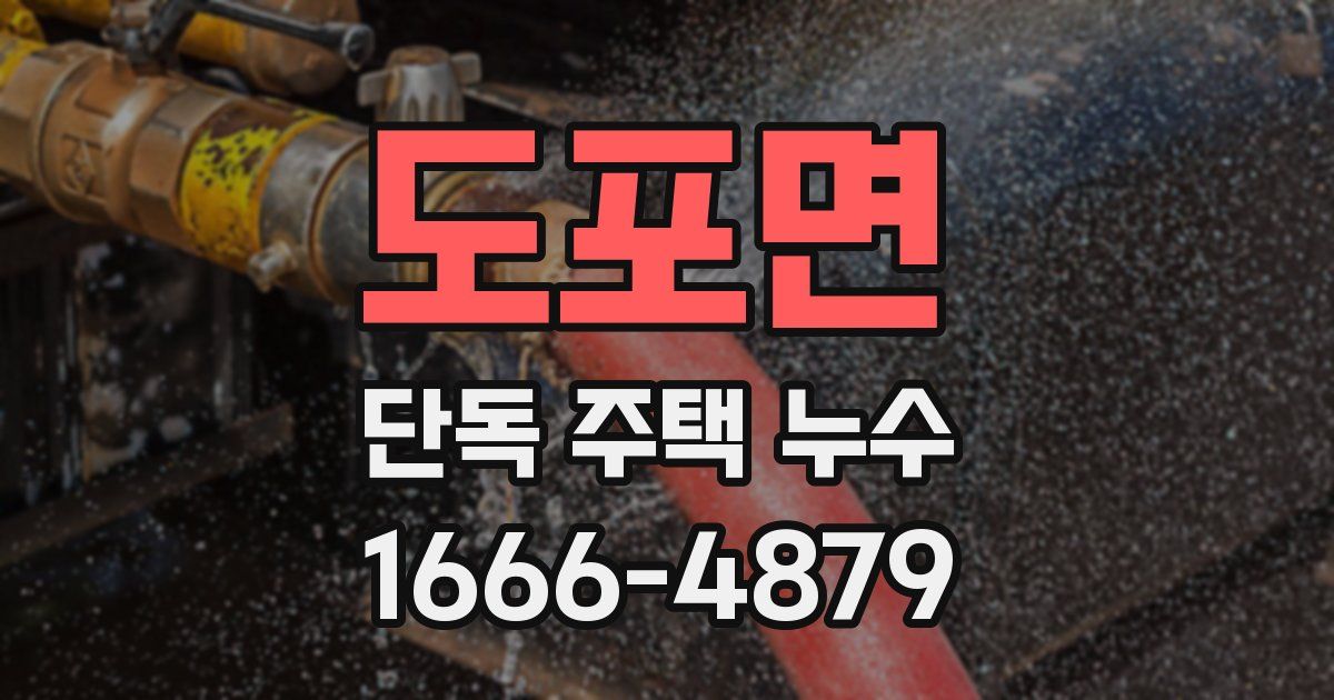 도포면 단독 주택 누수