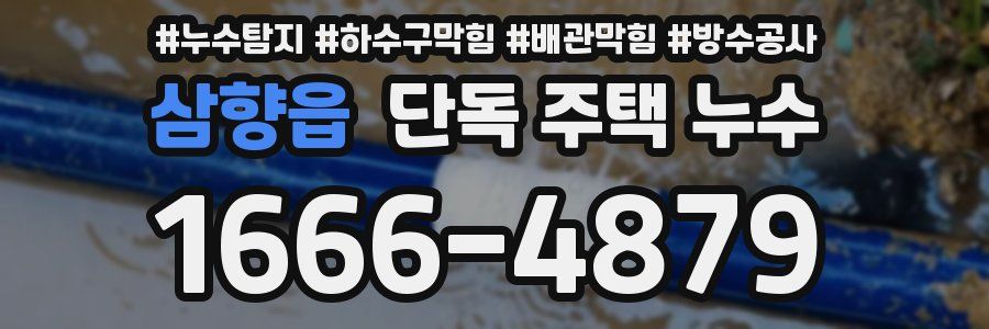 삼향읍 단독 주택 누수