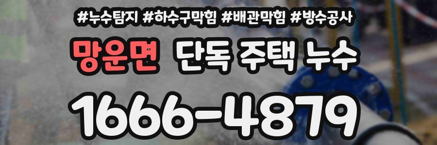 망운면 단독 주택 누수
