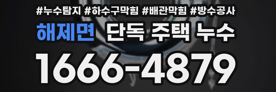 해제면 단독 주택 누수