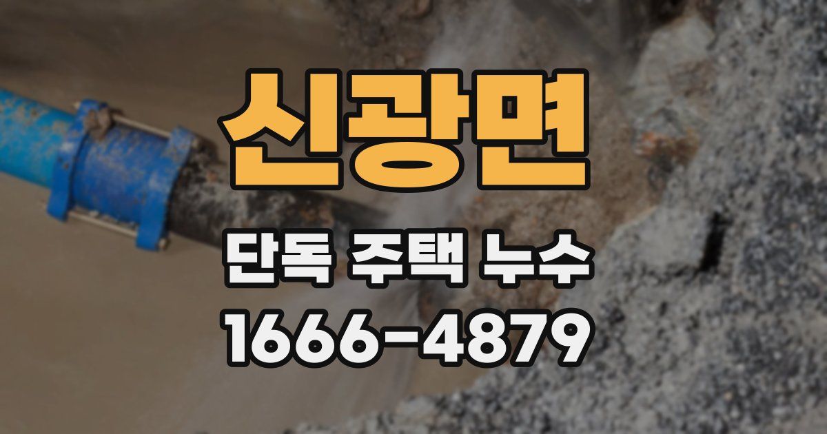 신광면 단독 주택 누수