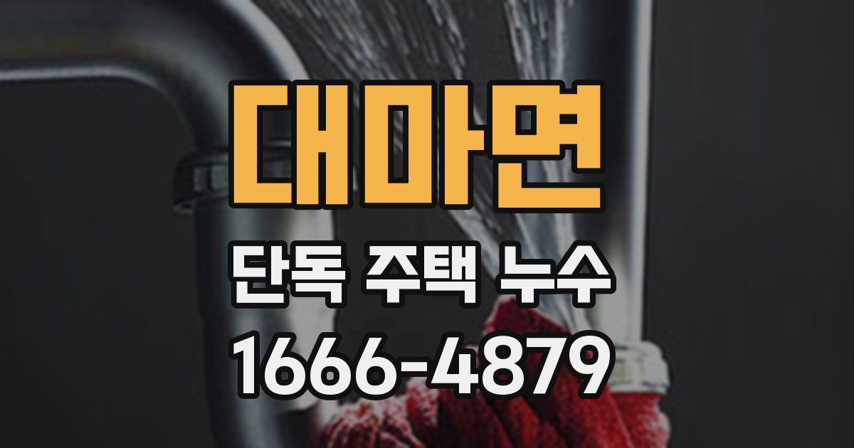 대마면 단독 주택 누수