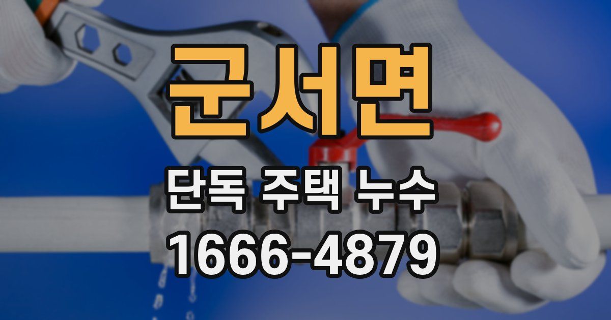 군서면 단독 주택 누수