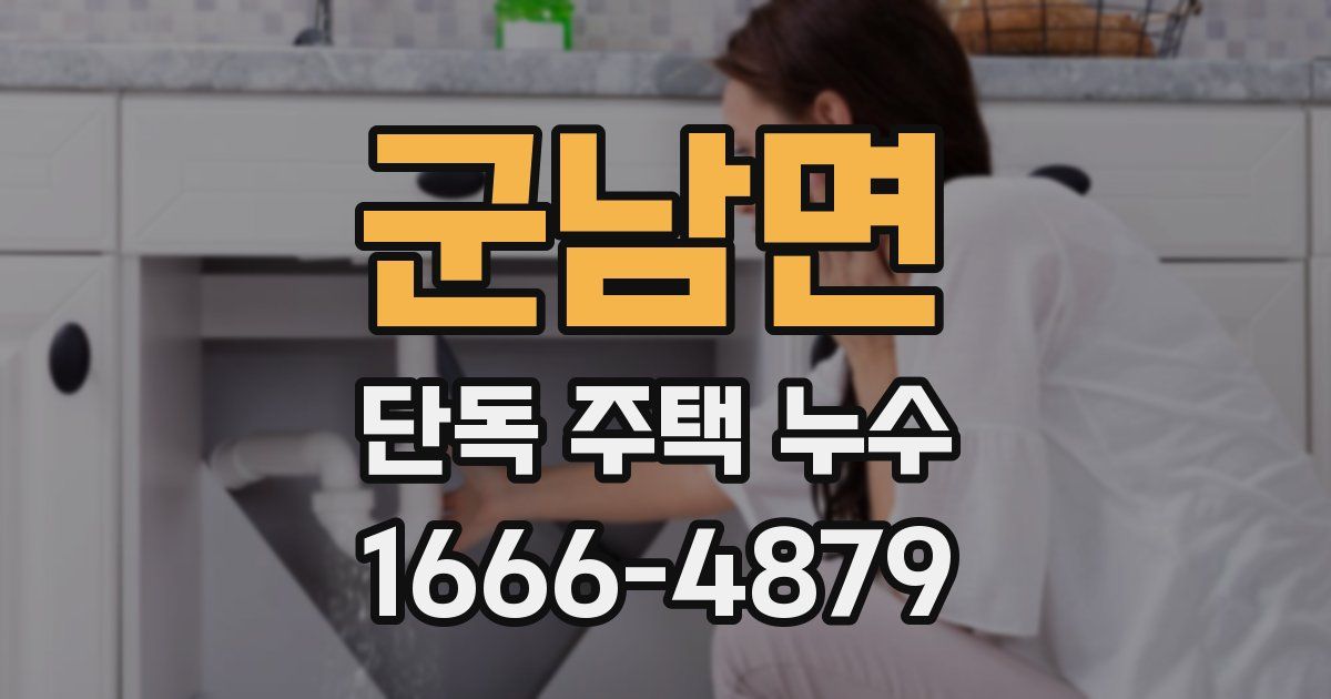 군남면 단독 주택 누수