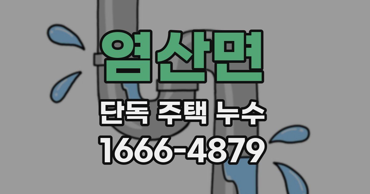 염산면 단독 주택 누수