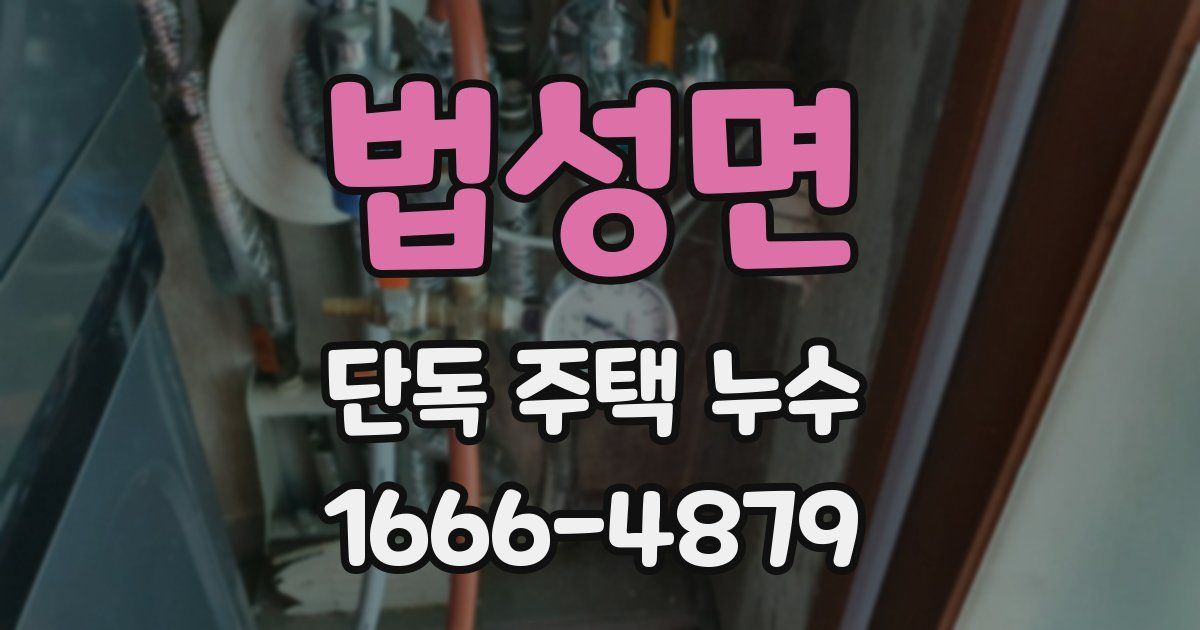 법성면 단독 주택 누수