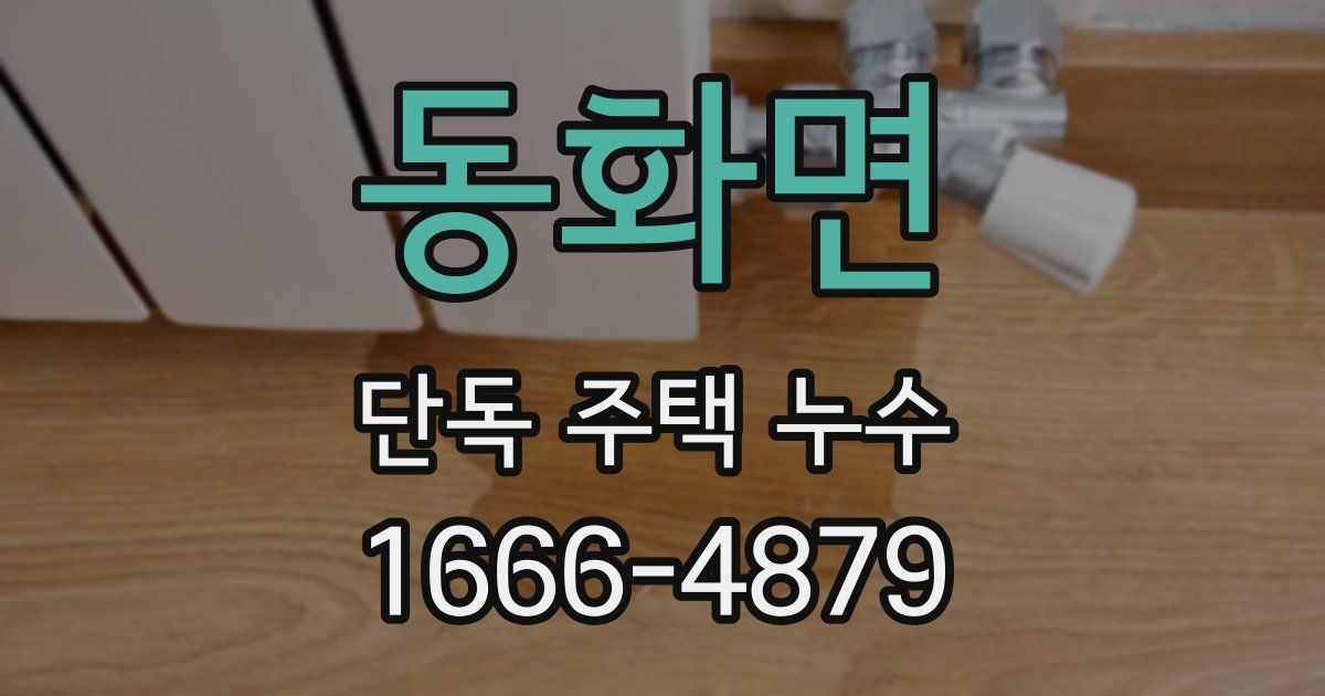 동화면 단독 주택 누수
