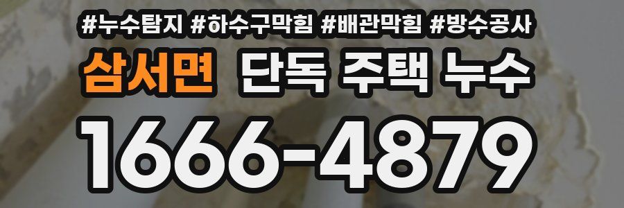 삼서면 단독 주택 누수
