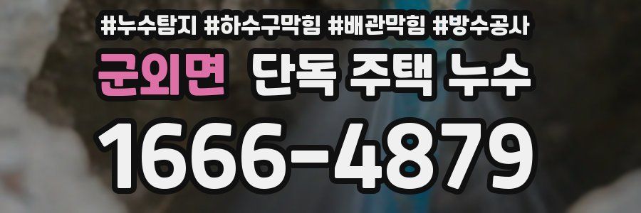 군외면 단독 주택 누수