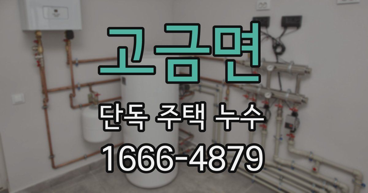 고금면 단독 주택 누수