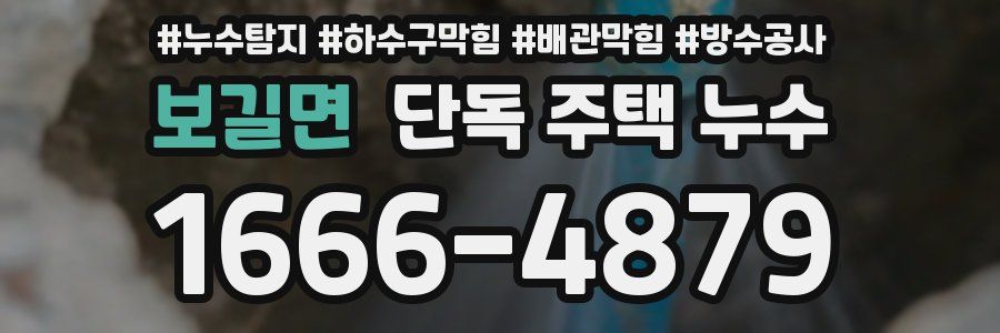 보길면 단독 주택 누수