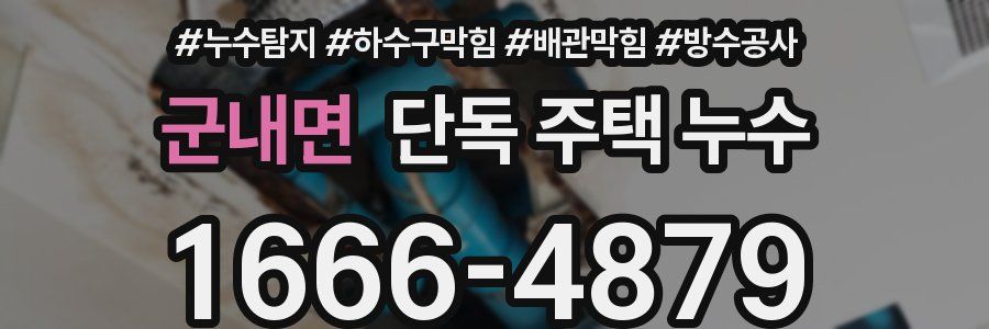 군내면 단독 주택 누수