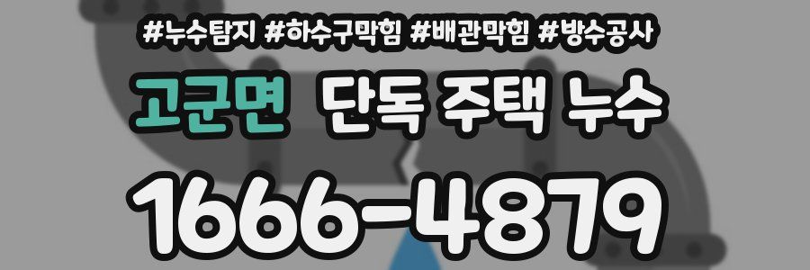 고군면 단독 주택 누수