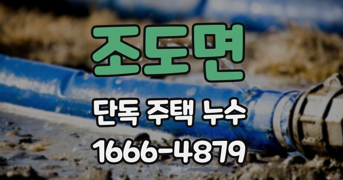 조도면 단독 주택 누수