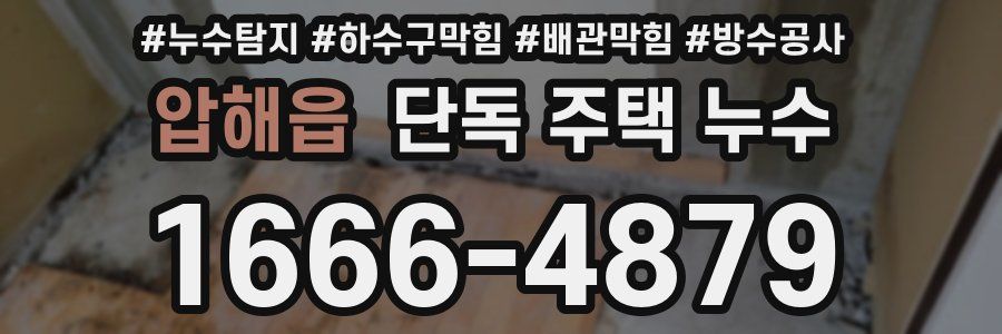 압해읍 단독 주택 누수