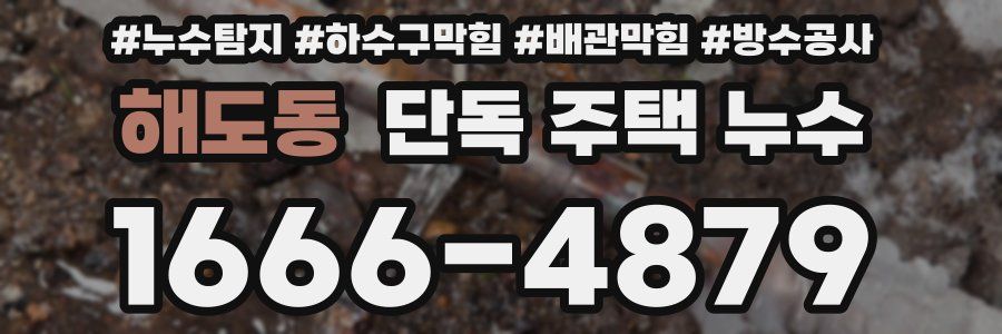 해도동 단독 주택 누수