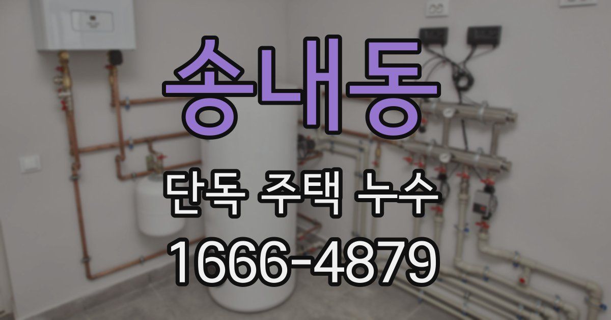 송내동 단독 주택 누수