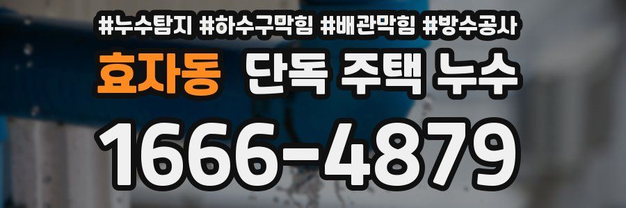 효자동 단독 주택 누수