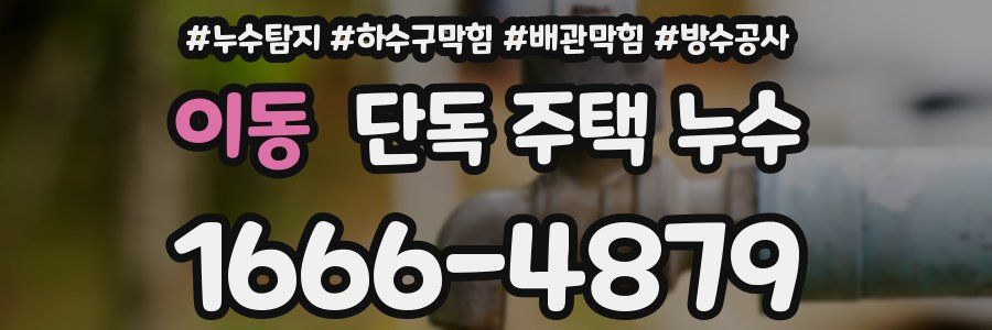 이동 단독 주택 누수