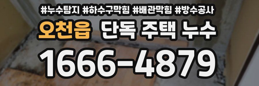 오천읍 단독 주택 누수