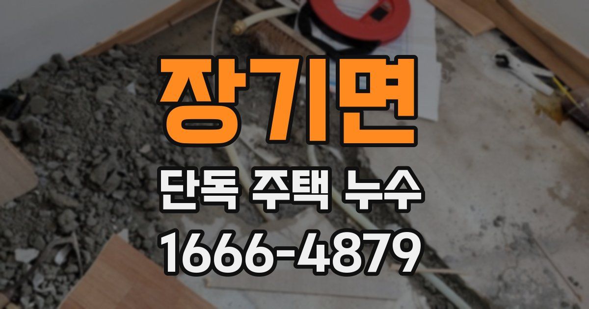 장기면 단독 주택 누수