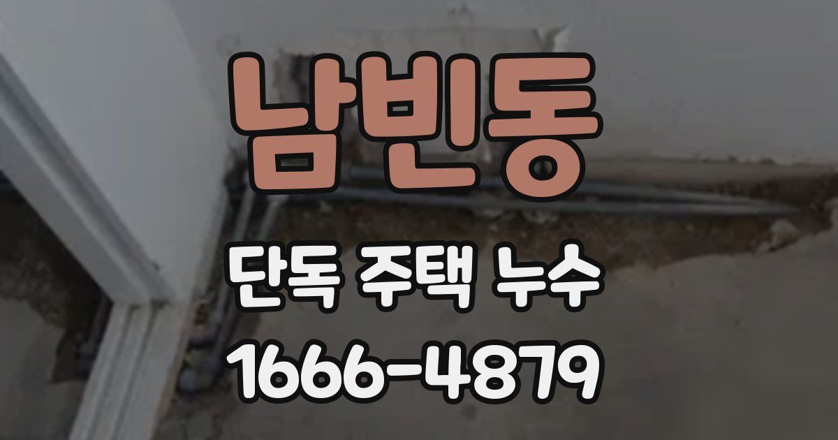 남빈동 단독 주택 누수