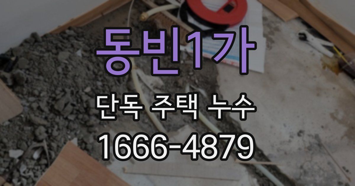 동빈1가 단독 주택 누수