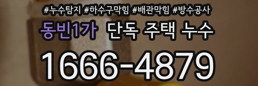동빈1가 단독 주택 누수