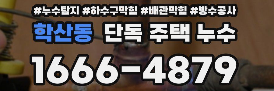 학산동 단독 주택 누수