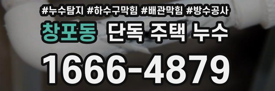 창포동 단독 주택 누수