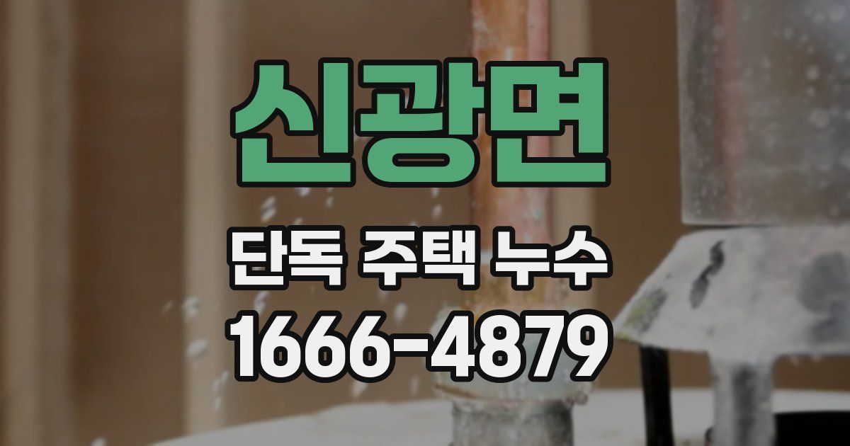 신광면 단독 주택 누수
