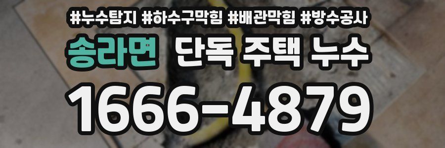 송라면 단독 주택 누수