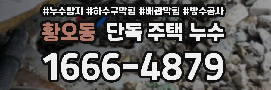황오동 단독 주택 누수