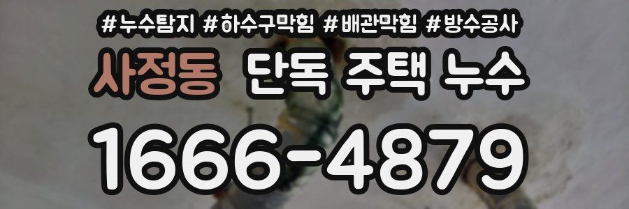 사정동 단독 주택 누수