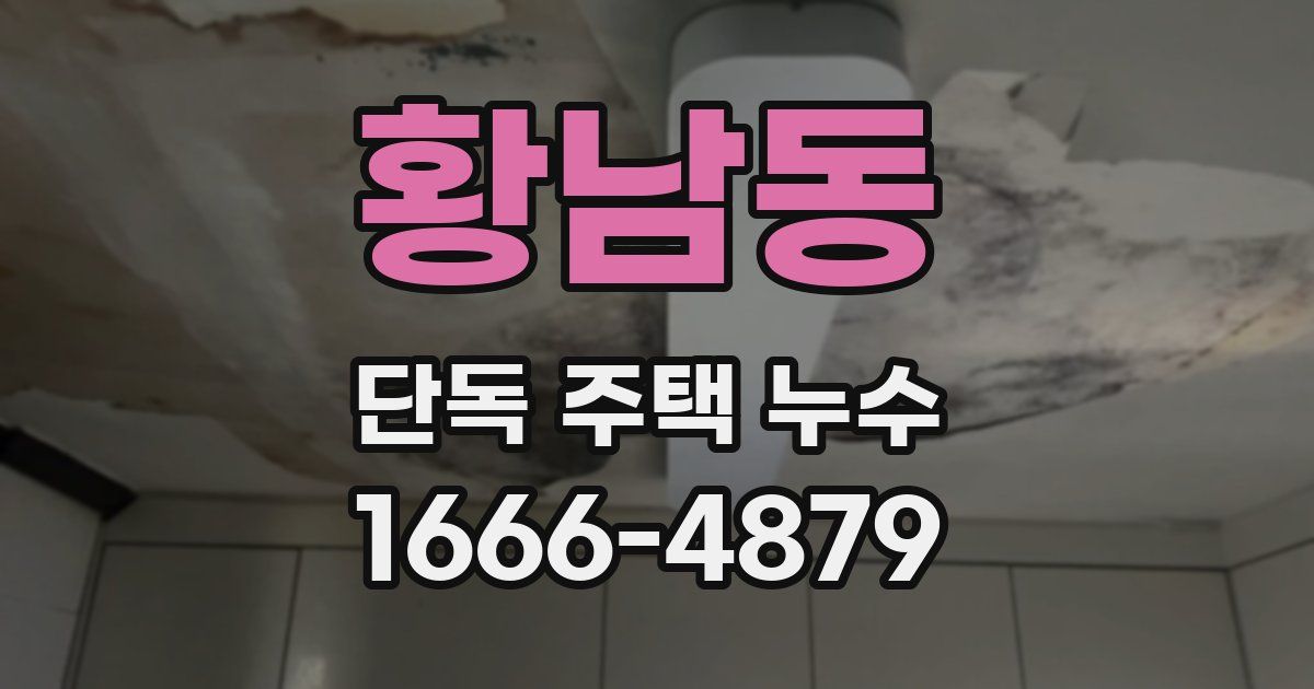 황남동 단독 주택 누수