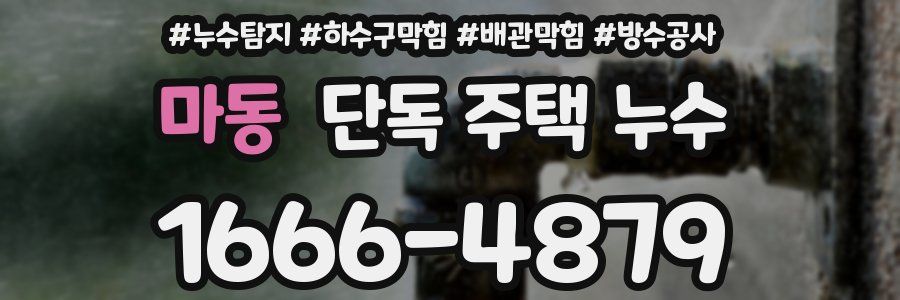 마동 단독 주택 누수