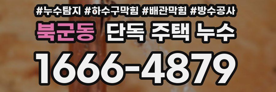 북군동 단독 주택 누수