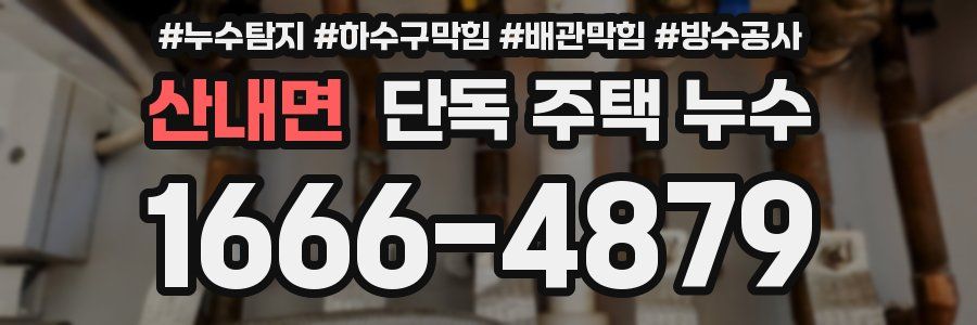 산내면 단독 주택 누수