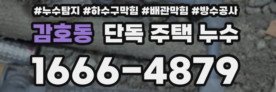 감호동 단독 주택 누수