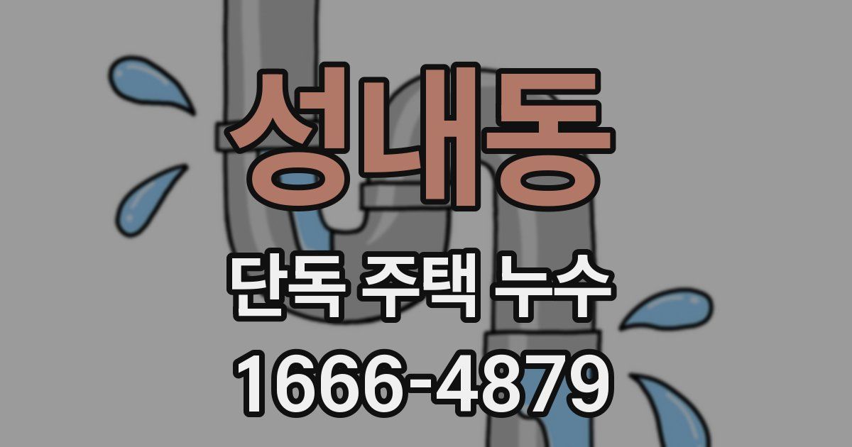성내동 단독 주택 누수
