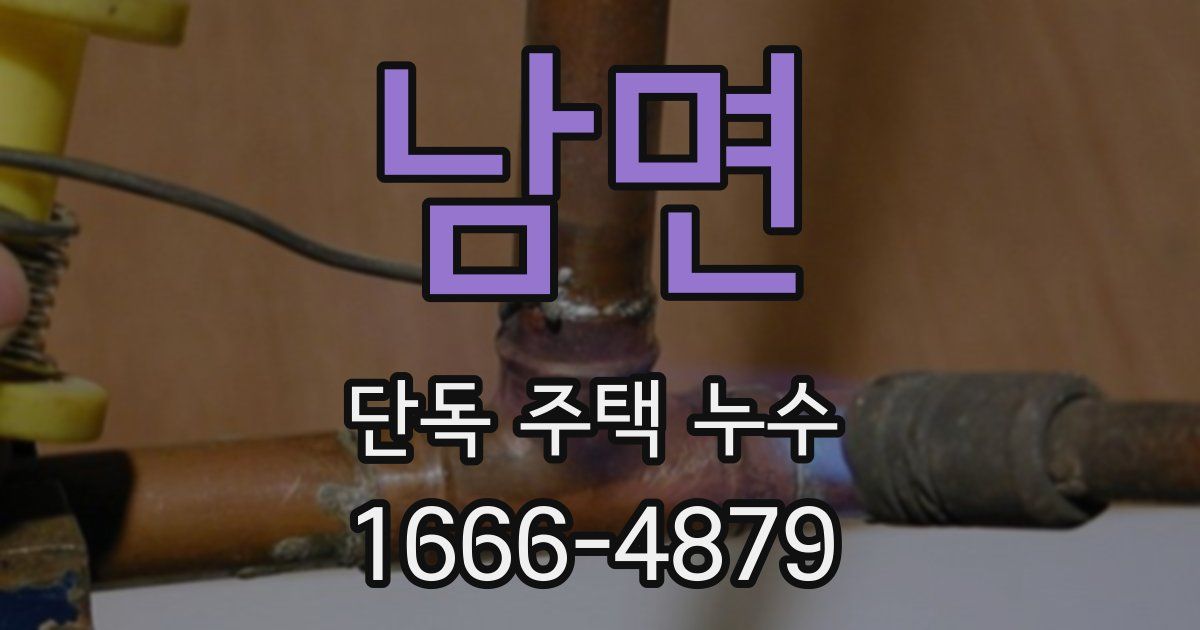 남면 단독 주택 누수